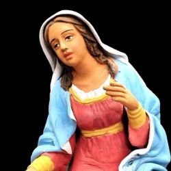 Picture of Mary / Madonna cm 26 (10,2 inch) Velardita Sicilian Nativity in Terracotta 