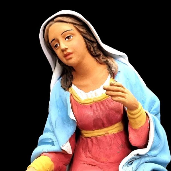 Picture of Mary Velardita Nativity 26 cm (10,2 inch) sicilian terracotta 