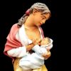 Immagine di Stefania Donna che allatta Presepe Velardita 26 cm siciliano terracotta 