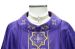 Picture of Gothic Chasuble in Golden Wool and Silk blend Round Collar Gold Embroidery Orphrey and Neck in Moirè Silk Ivory Red Green Purple Chorus