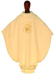 Picture of Sacrament Chasuble FIRST COMMUNION in pure Polyester Ivory Chorus
