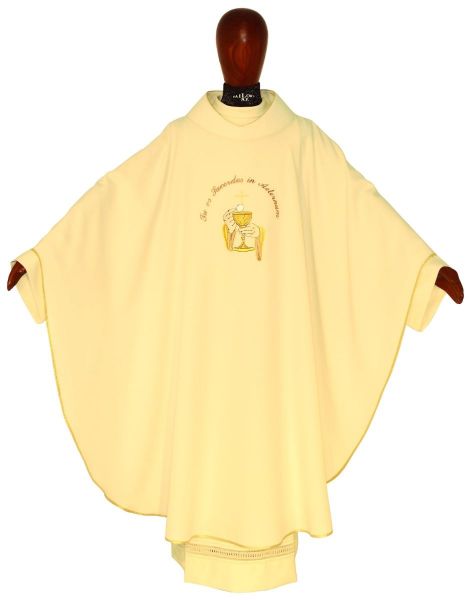 Picture of Sacrament Chasuble PIESTHOOD in pure Polyester Ivory Chorus