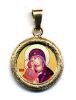 Immagine di Ciondolo Madonna della Tenerezza 19 mm argento 925 e smalto