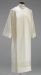 Picture of Liturgical Alb folds macramè lace JHS symbol Cotton blend priestly Tunic Felisi 1911 Ivory White 