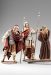 Imagen de Grupo Via Crucis 10 piezas cm 20 (7,9 inch) Pesebre vestido Immanuel estilo oriental estatuas en madera Val Gardena trajes de tela