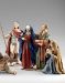 Picture of Via Crucis Group 10 pieces cm 20 (7,9 inch) Immanuel dressed Nativity Scene oriental style Val Gardena wood statues fabric clothes