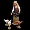 Picture of Woman feeding hens Velardita Nativity 16 cm (6,3 inch) sicilian terracotta 