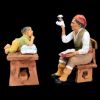 Picture of Grandfather and Grandchild Group Velardita Nativity 16 cm (6,3 inch) sicilian terracotta 