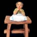 Immagine di Bambino che ascolta cm 16 (6,3 inch) Presepe Siciliano Velardita in Terracotta 
