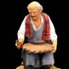Picture of Basket-maker sitting Velardita Nativity 16 cm (6,3 inch) sicilian terracotta 