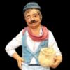 Immagine di Oste Presepe Velardita 16 cm originale siciliano terracotta 
