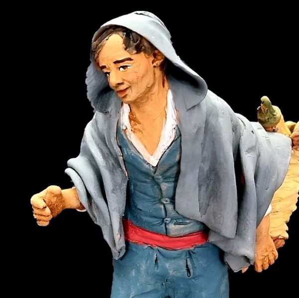 Picture of Shepherd with pumpkins Velardita Nativity 16 cm (6,3 inch) sicilian terracotta 