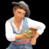 Picture of Drunk Man with Chalice (for Tavern Group) Velardita Nativity 16 cm (6,3 inch) sicilian terracotta 