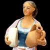 Picture of Woman with caciocavallo cheese Velardita Nativity 16 cm (6,3 inch) sicilian terracotta 