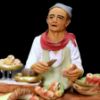 Imagen de Pastor que vende chumbos Belén Velardita 16 cm siciliano terracota 