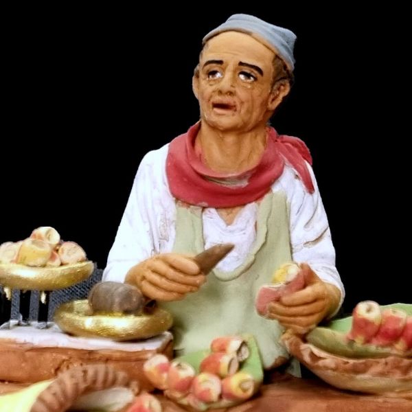 Imagen de Pastor que vende chumbos Belén Velardita 16 cm siciliano terracota 