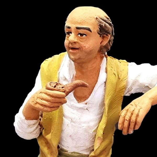 Imagen de Pastor que vende fruta Belén Velardita 16 cm siciliano terracota 