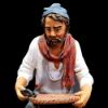Picture of Basket-maker sitting Velardita Nativity 21 cm (8,3 inch) sicilian terracotta 