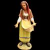 Immagine di Donna che dà il becchime Presepe Velardita 21 cm originale siciliano terracotta 