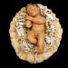 Picture of Baby Jesus and cradle - 2 pieces cm 21 (8,3 inch) Velardita Sicilian Nativity in Terracotta 