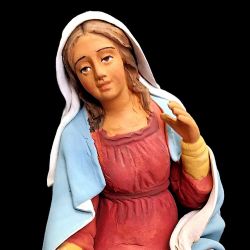 Picture of Mary / Madonna cm 21 (8,3 inch) Velardita Sicilian Nativity in Terracotta 