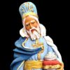Immagine di Re Magio Bianco Presepe Velardita 21 cm originale siciliano terracotta 