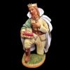Imagen de Rey Mago Sarraceno arrodillado Belén Velardita 21 cm siciliano terracota 