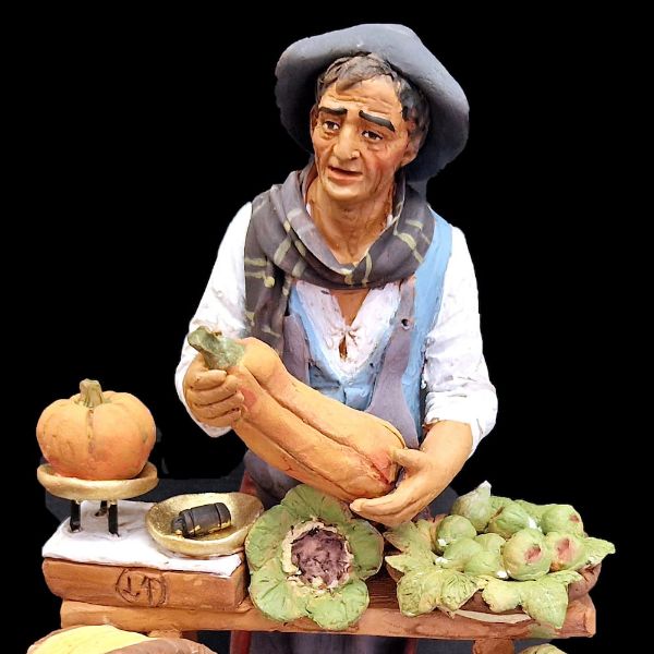 Picture of Fruit seller Shepherd Velardita Nativity 21 cm (8,3 inch) sicilian terracotta 