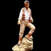 Imagen de Hombre tirando del Burro caído Belén Velardita 21 cm siciliano terracota 