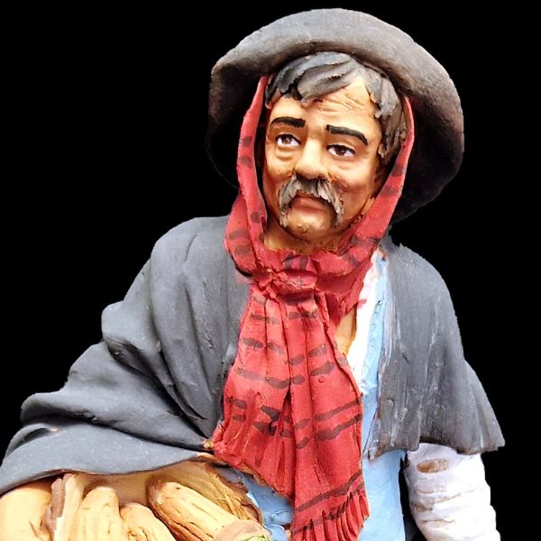 Imagen de Pastor con Ricotta Belén Velardita 21 cm siciliano terracota 