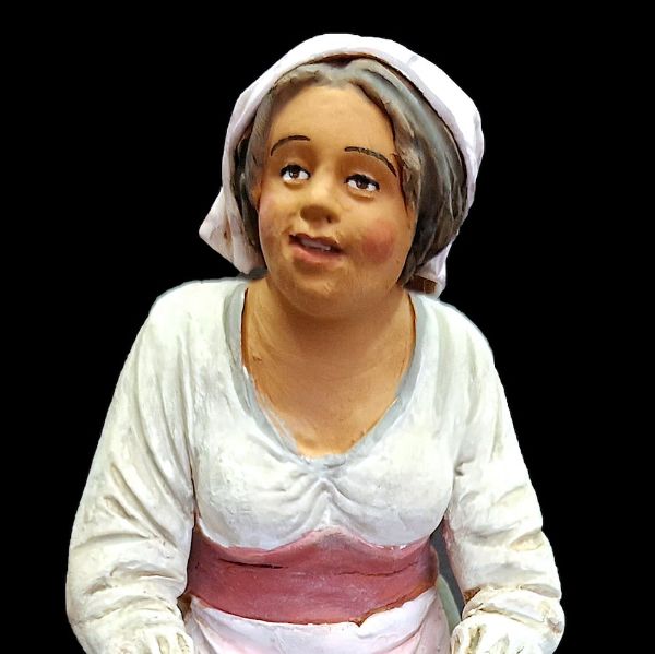 Imagen de Mujer amasando Belén Velardita 21 cm siciliano terracota 