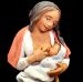 Immagine di Stefania Donna che allatta cm 16 (6,3 inch) Presepe Siciliano Velardita in Terracotta 