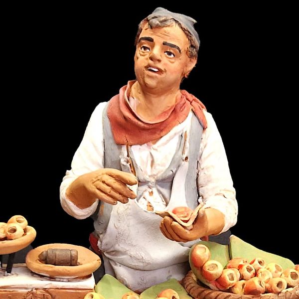 Picture of Prickly pears seller Shepherd Velardita Nativity 21 cm (8,3 inch) sicilian terracotta 
