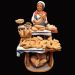 Picture of Bread Saleswoman cm 21 (8,3 inch) Velardita Sicilian Nativity in Terracotta