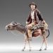Picture of Shepherd on Donkey 14 cm (5,5 inch) Rustika wooden Nativity in peasant style with fabric clothes