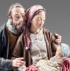 Immagine di Sacra Famiglia statue Presepe grande Rustika 75 cm legno e stoffa