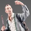 Picture of Shepherd looking Rustika Nativity 14 cm (5,5 inch) rustic wood & fabric