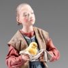 Imagen de Niña con Pollito Belén Rustika 20 cm madera rústico ropa de tela