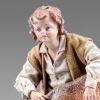 Immagine di Ragazzo con Vitello Presepe Rustika 12 cm legno e stoffa
