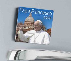 Imagen de Calendario magnetico 2023 Papa Francesco San  Pietro cm 8x8