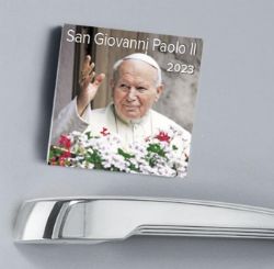 Picture of St. John Paul II 2024 magnetic calendar cm 8x8 (3,1x3,1 in)