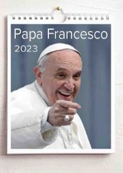 Picture of Pope Francis 2023 wall and desk calendar cm 16,5x21 (6,5x8,3 in) 