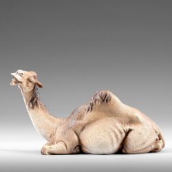 Picture of Dromedary lying 14 cm (5,5 inch) Rustika wooden Nativity in peasant style with fabric clothes