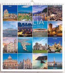 Picture of Italy Italia 2023 wall Calendar cm 31x33 (12,2x13 in)
