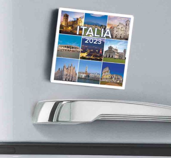 Picture of Italy Italia 2025 magnetic calendar cm 8x8 (3,1x3,1 in)