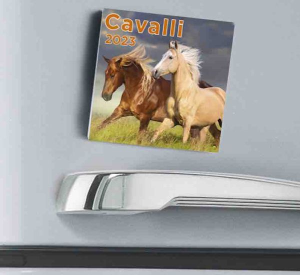 Immagine di Horses 2024 magnetic calendar cm 8x8 (3,1x3,1 in)
