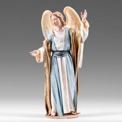 Picture of Announcing Angel 12 cm (4,7 inch) Rustika wooden Nativity in peasant style with fabric clothes
