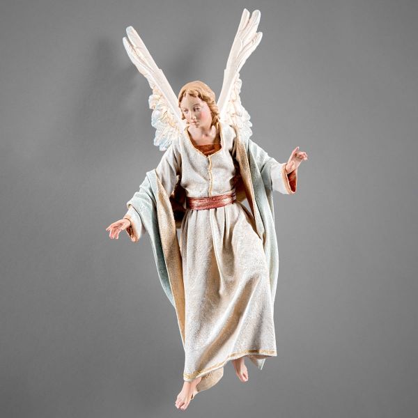 Immagine di Angelo Gloria da appendere Presepe Rustika 40 cm legno e stoffa