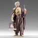 Imagen de Pastor con paloma cm 10 (3,9 inch) Pesebre vestido Immanuel estilo oriental en madera Val Gardena Estatua con trajes de tela