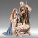 Picture of Holy Family Nativity Set 03 10 cm (3,9 inch) Immanuel dressed Nativity Scene oriental style Val Gardena wood statues fabric clothes